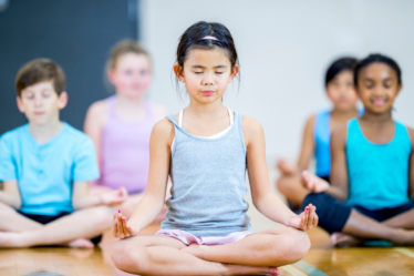 kids meditating